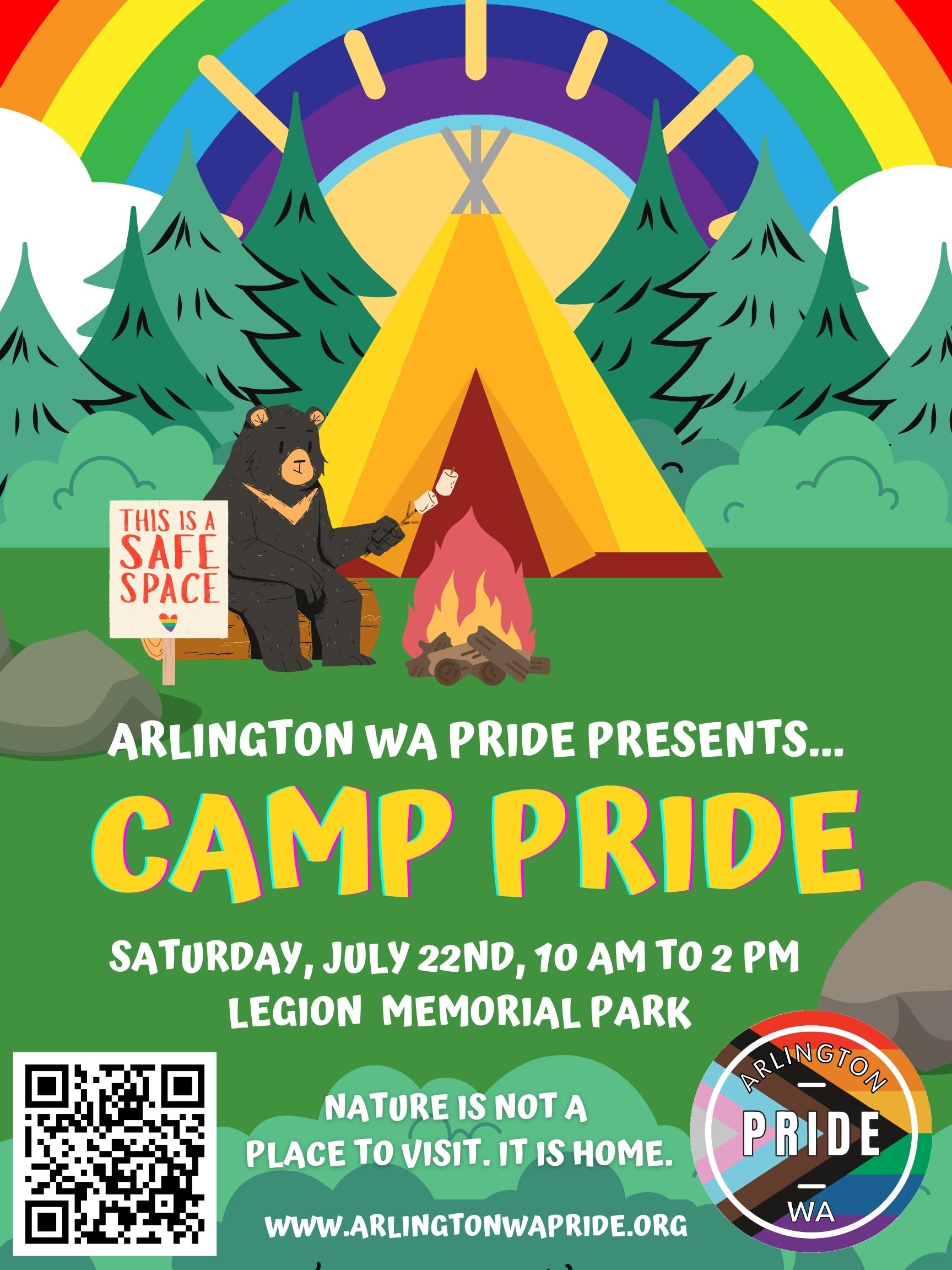 2023 Arlington Pride Event "Camp Pride" on July 22nd Arlington WA Pride
